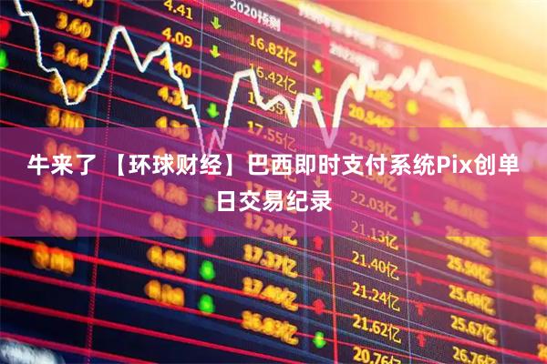 牛来了 【环球财经】巴西即时支付系统Pix创单日交易纪录